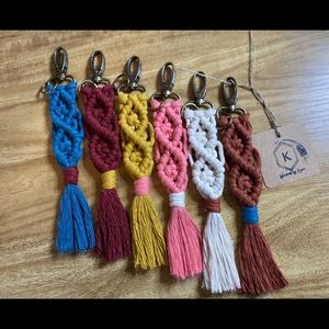 Handmade macrame keychains